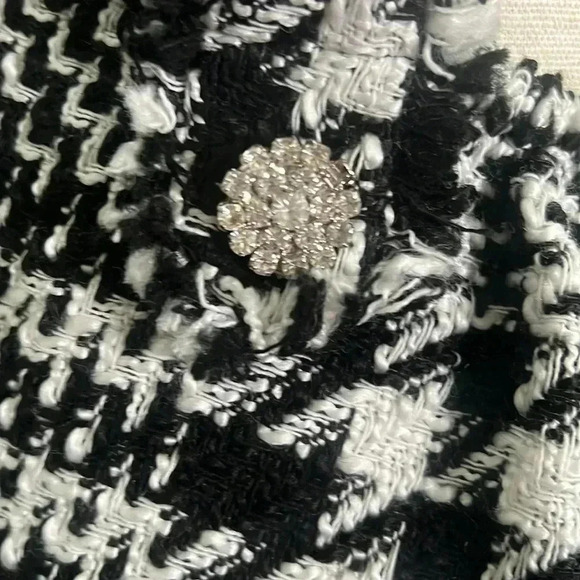 Zara Textured Tweed Houndstooth Pinafore Dress size XS - Picture 3 of 6